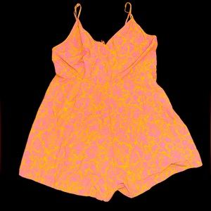 Anthropologie Pink and Yellow Women's Shorts